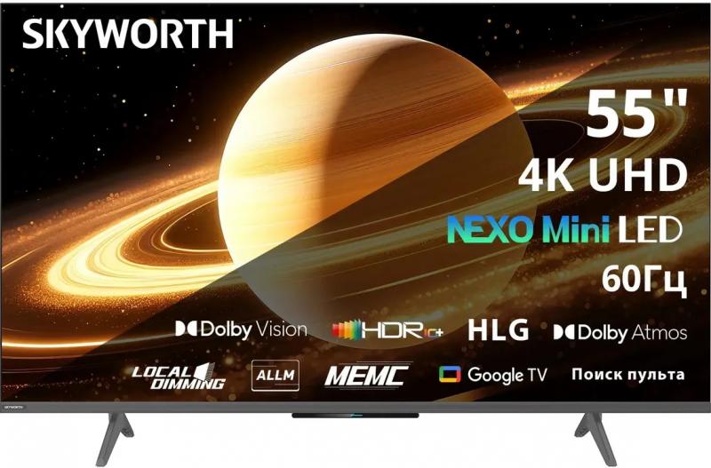 55' ��������� SKYWORTH 55X66H NEXO Mini-LED QLED+, 4K Ultra HD, Google TV, ������