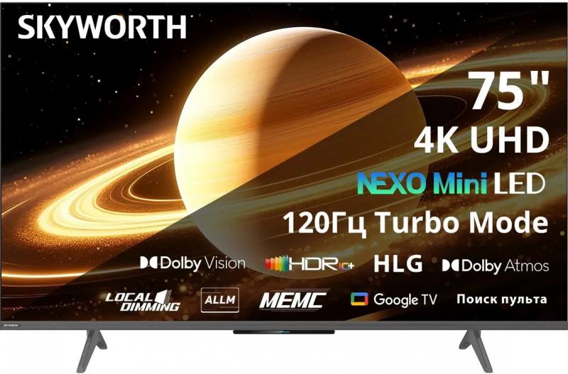 75' ��������� SKYWORTH 75X66H Nexo Mini-LED QLED+, 4K Ultra HD, Google TV, ������