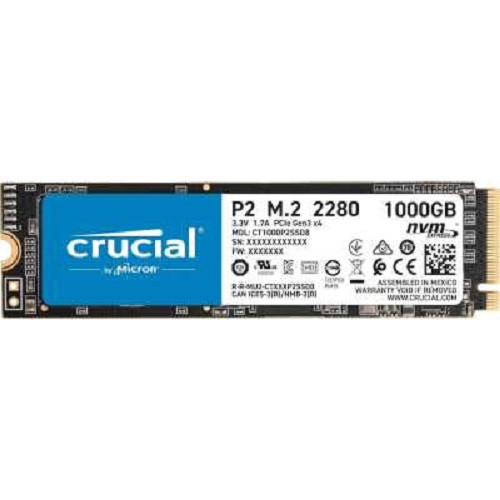 SSD  Crucial PCI-E x4 1000Gb P2 M.2 2280 (CT1000P2SSD8)