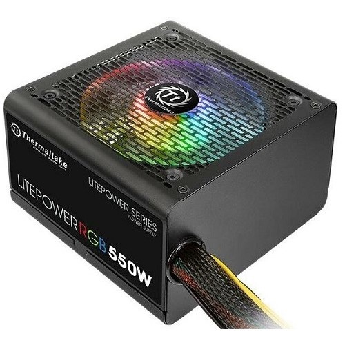   Thermaltake ATX 550W Litepower RGB 550 (24+4+4pin) APFC 120mm fan color LED 5xSATA RTL (PS-LTP-0550NHSANE-1)