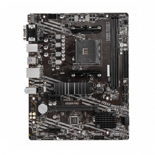   MSI A520M PRO Soc-AM4 AMD A520 2xDDR4 mATX AC`97 8ch(7.1) GbLAN RAID+VGA+HDMI+DP (A520M PRO)
