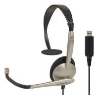 Наушники с микрофоном Koss CS-95-USB черный/золотистый
