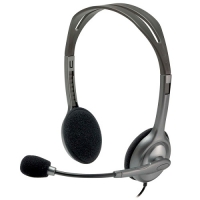 Наушники с микрофоном Logitech H111 серый