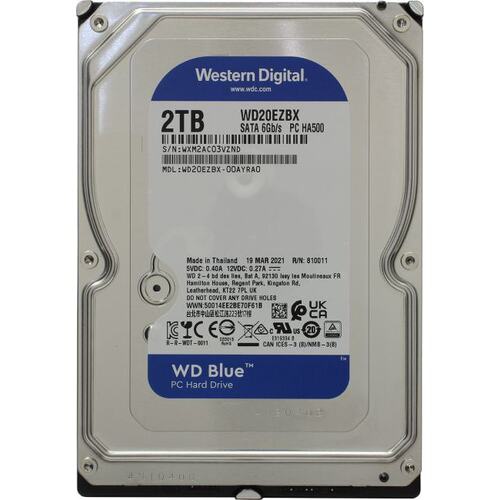   WD SATA3 2Tb Blue 7200 256Mb 3.5 (WD20EZBX)