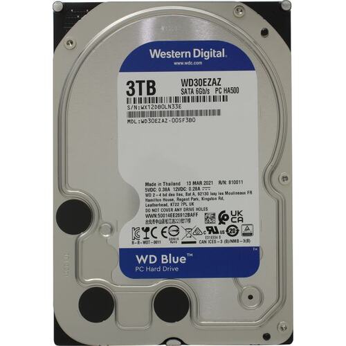  WD SATA3 3Tb Blue 5400 256Mb 3.5 (WD30EZAZ)