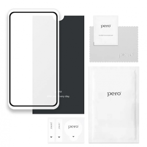 Защитное стекло PERO Full Glue для Xiaomi Mi 11 Lite черное
