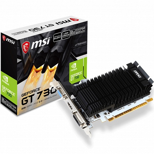  MSI NVIDIA  GeForce GT 730 N730K-2GD3/LP 2 GDDR3, Low Profile,  Ret