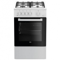 Кухонная плита Beko FSG52020FW газовая белый и черный