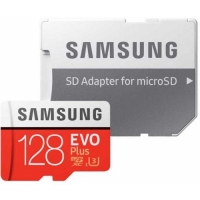 Карта памяти Samsung microSDHC EVO Plus V2 128 Gb + SD adapter