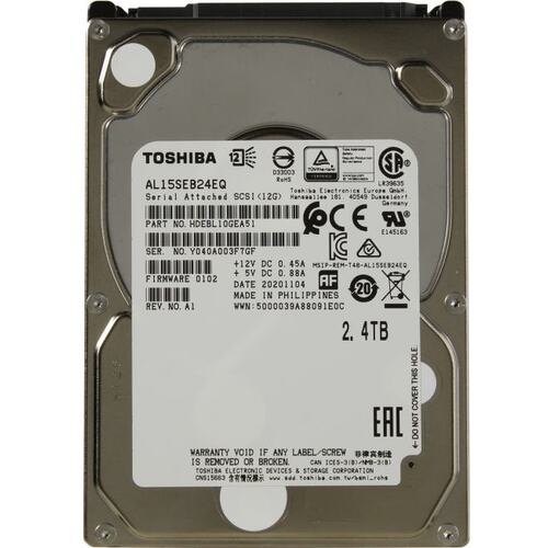 ������� ���� ��������� Toshiba Enterprise Peformance AL15SEB24EQ 2.4TB 2.5 SAS 12Gb/s, 10500rpm, 128MB, 512e, Bulk (655029) [AL15SEB24EQ]