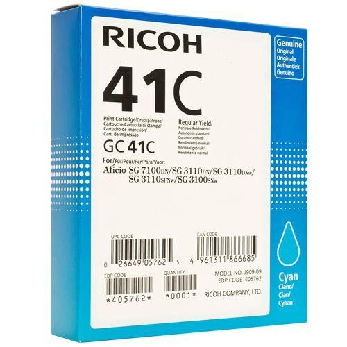 Картридж Ricoh 405762 / GC 41C (для Ricoh Aficio SG3100/ SG3110/ SG3120/ SG7100) голубой