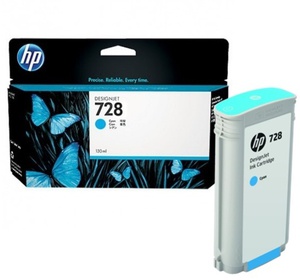 Картридж струйный HP 728 F9J67A голубой (130мл) для HP DJ T730/T830
