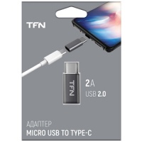 TFN адаптер microUSB->TypeC grey