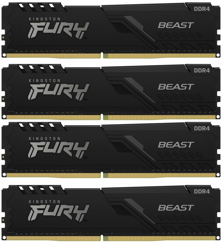 Kingston FURY Beast Black 128 , DDR4, (32 x4 ), 2666  (KF426C16BBK4/128)