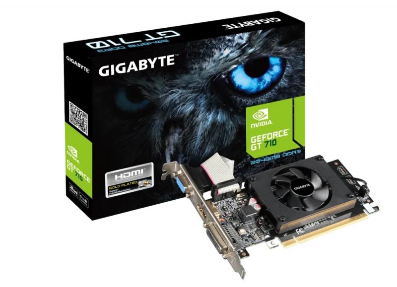  GIGABYTE NVIDIA  GeForce GT 710 GV-N710D3-2GL 2 DDR3, Low Profile,  Ret