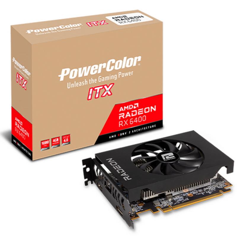 PowerColor AMD  Radeon RX 6400 AXRX 6400 4GBD6-DH 4 GDDR6, Ret