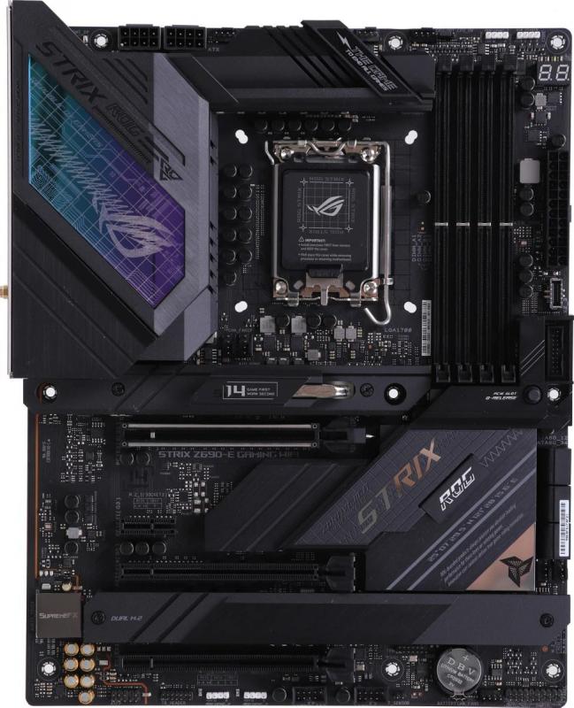   Asus ROG STRIX Z690-E GAMING WIFI, Soc-1700, Intel Z690, 4xDDR5, ATX, AC`97 8ch (7.1), 2.5Gg, RAID+HDMI+DP