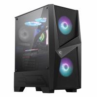 ������ MSI MAG FORGE 100R [306-7G03R21-809] Mid-Tower, ATX, 2xUSB 3.2, Audio I/O, 2x120mm ARGB Fan, 1x120mm black Fan, 6-ch Light controller, Front metal MESH, Up to 330mm GPU, Tempered Glass