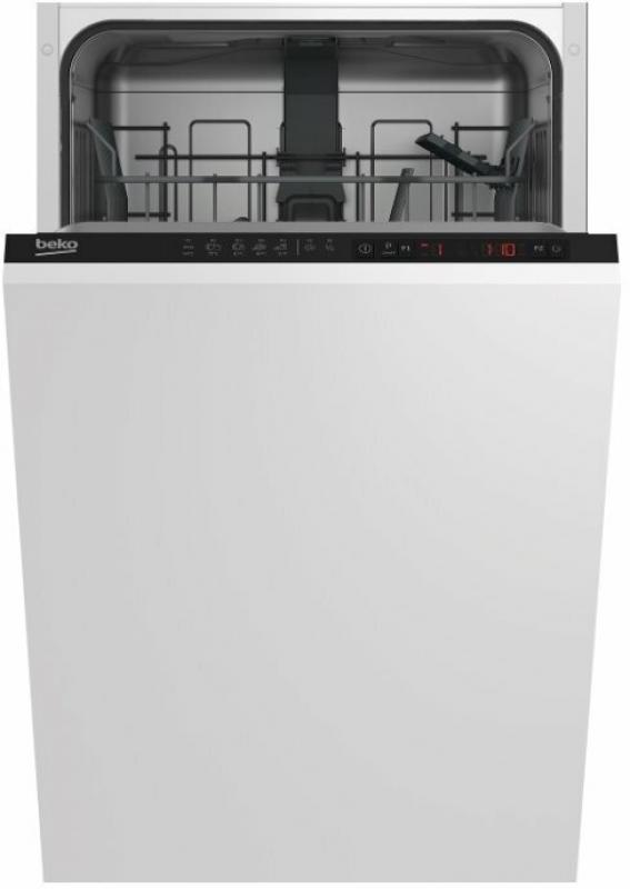 Встраиваемая посудомоечная машина Beko BDIS38120A, узкая, ширина 44.8см, полновстраиваемая, загрузка 11 комплектов