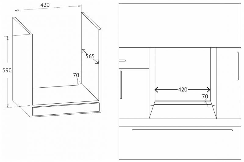 Электрический духовой шкаф korting okb 7951 cmb бежевый