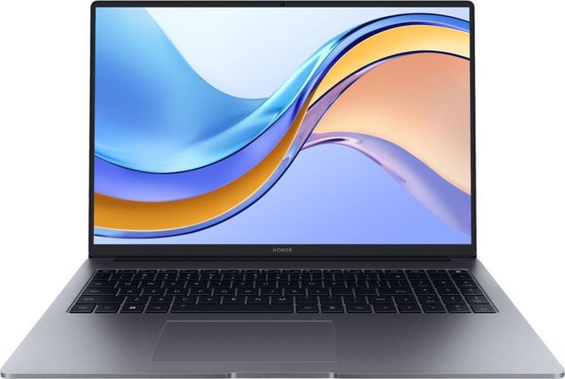 Ноутбук Honor MagicBook X16, 16,  IPS, Intel Core i5 12450H 2ГГц, 8-ядерный, 8ГБ LPDDR4x, 512ГБ SSD,  Intel UHD Graphics , Windows 11 Home, [5301AFGS] серый