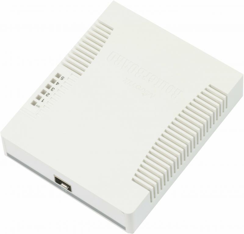  MikroTik RB260GS (CSS106-5G-1S) (r2) 5-port Gigabit smart switch with SFP cage, SwOS, plastic case, PSU