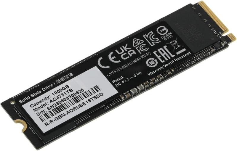 SSD  GIGABYTE Aorus Gen4 7300 AG4731TB 1, M.2 2280, PCIe 4.0 x4,  NVMe,  M.2