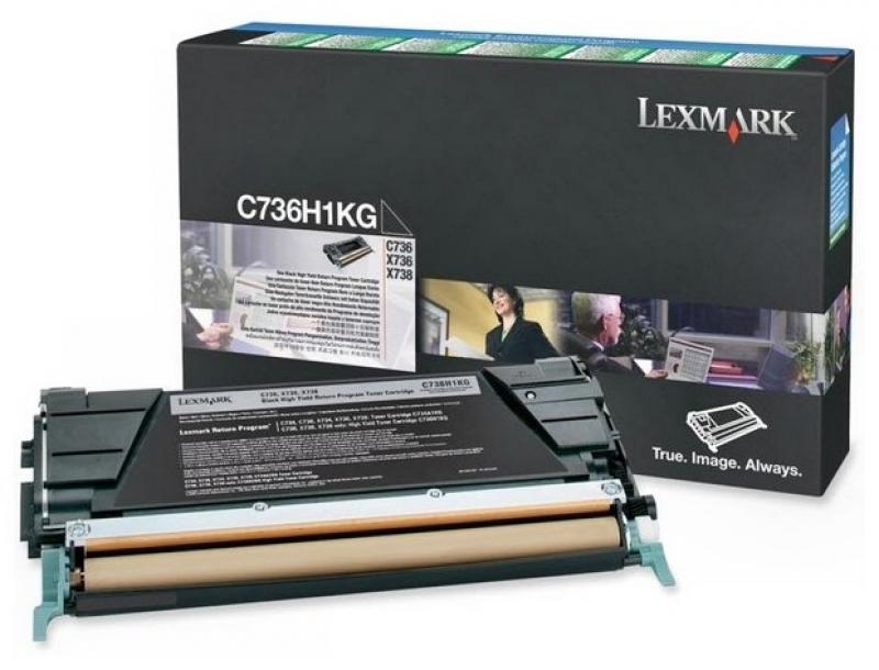  Lexmark C736H1KG C73x/X73x Black High Yield Return Program Print Cartridge (12K)